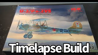 Timelapse Build 172 ICM Polikarpov Po2VS Night Witch [upl. by Malley83]