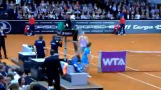 Maria Sharapova vs Ana Ivanovic championship point  Porsche Tennis Grand Prix Stuttgart 2014 [upl. by Byran]