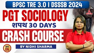 BPSCDSSSB PGT Sociology Crash Course 6  Sociology By Nidhi Sharma [upl. by Theda]