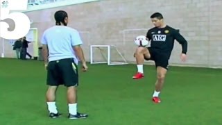 Cristiano Ronaldo AMAZING Freestyle Football Skills  5 Silks [upl. by Ybeloc]