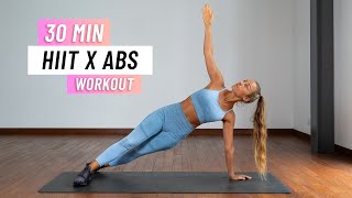 30 Min CARDIO HIIT amp ABS Workout  Intense Calorie Burn  No Equipment No Repeats [upl. by Atilef167]