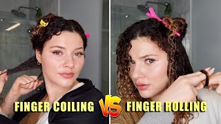 FINGER COILING VS FINGER ROLLING which one is best for your curl type [upl. by Votaw737]