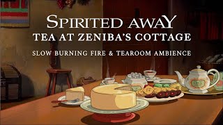 Spirited Away Tea amp Cozy Cottage AmbienceGentle Fire Pouring amp Tearoom Sounds Studio Ghibli ASMR [upl. by Murry]