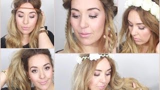 EINFACH SCHNELLE FRISUREN  MESSY  BOHO  FESTIVAL  IN UNTER 5 MINUTEN [upl. by Savinirs424]