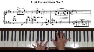 Liszt Consolation No 2 in E Major Piano Tutorial [upl. by Naginnarb869]