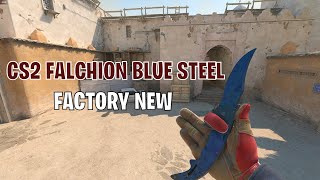 Falchion Knife Blue Steel  CS2 Skin Showcase 95 [upl. by Kavita939]