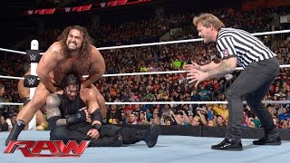 Roman Reigns vs Rusev – Special Guest Referee Chris Jericho Raw January 18 2016 [upl. by Burkhart]