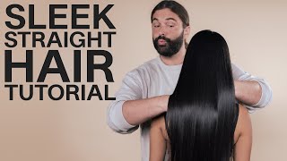 Sleek Straight Hair Tutorial  Hair Tutorials  Jonathan Van Ness [upl. by Erlewine]