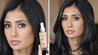 Loreal True Match Serum Foundation for Brown Skin  Review and Try on [upl. by Eyanaj]