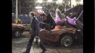 Banger Racing  Psychos Huge Crash  AP VIDEOS [upl. by Melone]