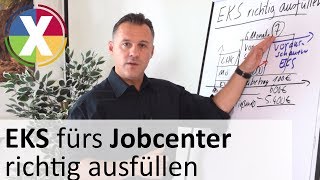 EKS fürs Jobcenter richtig ausfüllen Einkommensnachweis für Selbständige im ALG II  Bezug [upl. by Aiceila]