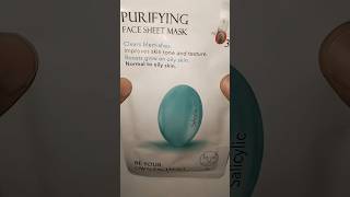 O3Purifying Face Sheet Mask Review 🎭 skincare shorts shortsfeed asmrsounds [upl. by Neffirg554]