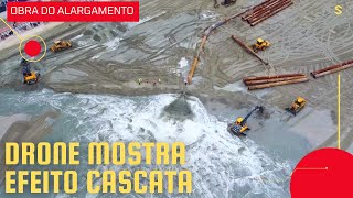 Efeito Cascata na Obra do Alargamento da Praia Central de Balneário Camboriú  Drone na Obra [upl. by Lay]