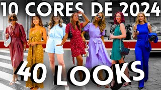 🔴CORES 2024  40 LOOKS COM 10 CORES QUE ESTÃO NA MODA PRIMAVERA VERÃO 2023  2024  Maga Moda [upl. by Emaj]