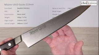 Misono UX10 Gyuto 210mm Quick Look [upl. by Yatnahs]