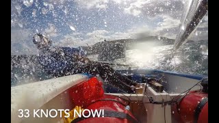 Optimist Sailing Upwind 25  knots with Fletcher AUS 1551 [upl. by O'Connell]