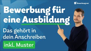 Bewerbung schreiben für eine Ausbildung  So geht es richtig Vorlagen  Muster [upl. by Anceline]