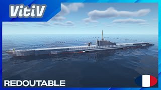 Redoutable  Redoutableclass Submarine  Minecraft [upl. by Eugnimod915]