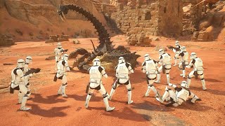 Clone Troopers vs Scorpion Boss  STAR WARS JEDI SURVIVOR NPC Wars [upl. by Eulalia]