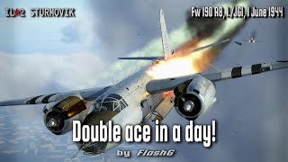 Fw 190 14 kills bomber intercept over Normandy  Double ace in a day  IL2 WW2 Combat Flight Sim [upl. by Einalam]