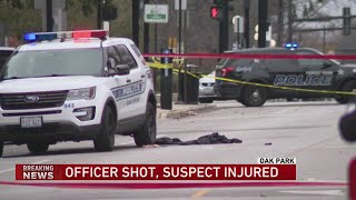 Oak Park police officer shot in critical condition offender shot in leg [upl. by Imac946]