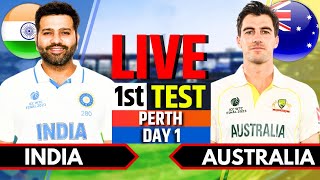 India vs Australia 1st Test Day 1  IND vs AUS Live Match  Live Cricket Match Today  Session 2 [upl. by Lenhard]