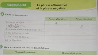 LA phrase affirmative et la phrase négative 2ème séance application coquelicot [upl. by Amero895]