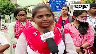 Odisha Junior Teacher Aspirants Protest At OSEPA Office Today  Sambad [upl. by Ahsemat148]