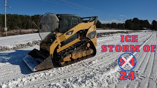 Ice Removal with a Skid Steer What a Disaster [upl. by Treacy]