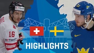 Switzerland  Sweden  Highlights  IIHFWorlds 2017 [upl. by Yelrehs]