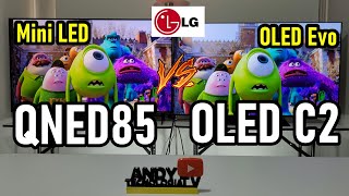 LG QNED85 vs C2 Mini LED vs OLED  Smart TVs 4K con HDMI 21 y Dolby Vision [upl. by Led]