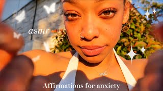 ASMR  Affirmations For Anxiety 🫶  Hand Movements 🕊️ [upl. by Atikan]