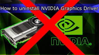 How to uninstall NVIDIA Graphics Driver [upl. by Anneirda140]