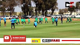 Mamelodi Sundowns players warmingup and training at Chloorkop [upl. by Nerita]