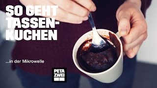 Tassenkuchen machen in nur 2 Minuten  PETA ZWEI [upl. by Eiramlatsyrk985]