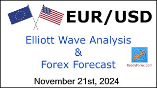 EUR USD Elliott Wave Analysis  Forex Forecast  November 21 2024  EURUSD Analysis Today [upl. by Sherburne523]