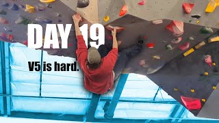 V6 is Easier Than V5  Day 19 of Bouldering [upl. by Akemyt]