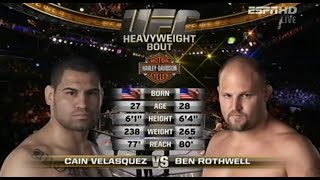 Cain Velasquez vs Ben Rothwell FULL FIGHT Night [upl. by Anoit767]