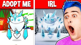 REAL Or FAKE 😱 REAL LIFE Adopt Me WINTER PETS Exposed Roblox Adopt Me IRL Jeffo Reacts [upl. by Lyrahc]