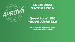 Questão 180  ENEM 2024 [upl. by Mendie167]