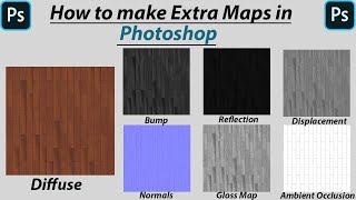 How to Make Extra Maps in Photoshop  Create Maps For Vray in Photoshop [upl. by Thacker686]