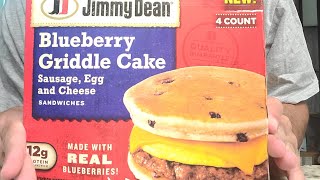 New Jimmy Dean Blueberry Griddle Cakes [upl. by Anilah195]