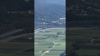 transavia boeing737 800 visual approach into innsbruck LOWI RWY 08 along Inn River Valley [upl. by Illene809]