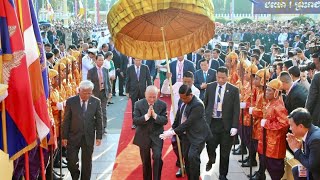 First Day of Water Festival 2024 was Epics by King Norodom Sihamoni Cambodians stand to cheers [upl. by Ahseki732]