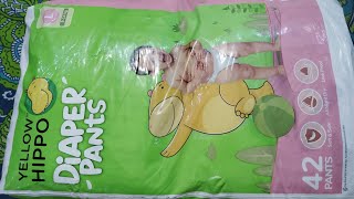 yellow hippo diaper pants unboxing [upl. by Crowns974]