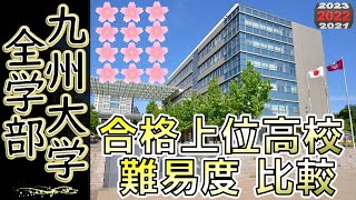 【九州大学全１2学部】合格者 上位高校 偏差値比較 2022年入試版 [upl. by Ayalat684]