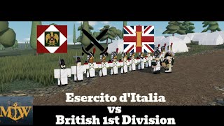 Esercito dItalia vs British Army 1st Division  Marque of War [upl. by Izogn]