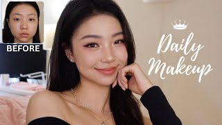 무쌍 메이크업 MONOLIDHOODED EYE DAILY MAKEUP TUTORIAL  2024 UPDATE [upl. by English]