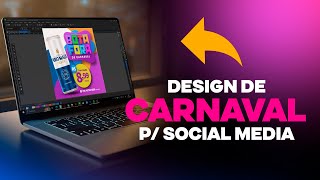 Design para social media com a temática de Carnaval [upl. by Acinej]