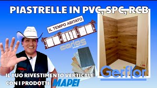 Piastrelle in PVC SPC RCB anche a rivestimento con MAPEI [upl. by Lessur]